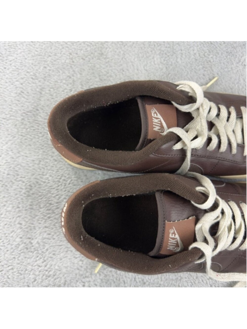 Nike Men Sz 9 US/8 UK/42.5 EU Air Force 1 07’ Brown Leather Sneakers 315807-221 - Picture 7 of 15